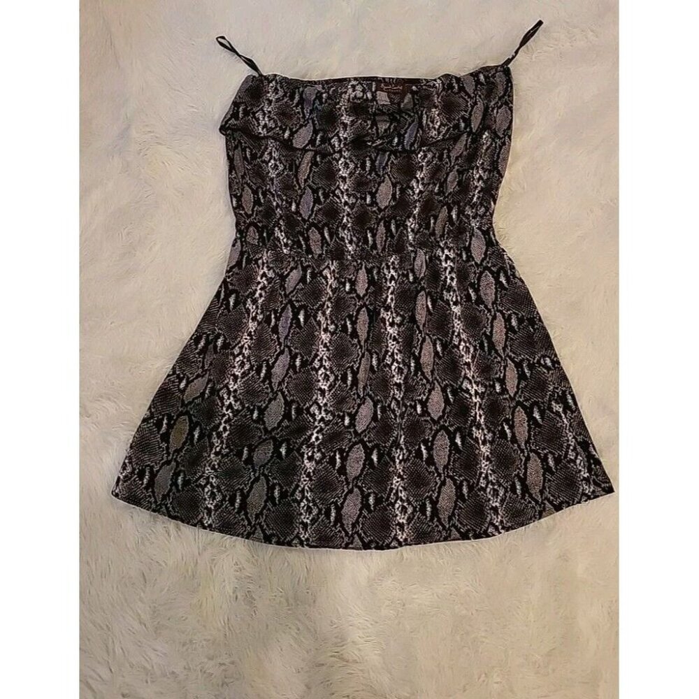Womens XL Speed‎ Control New York Dress Snake Skin Print EUC Strapless Short